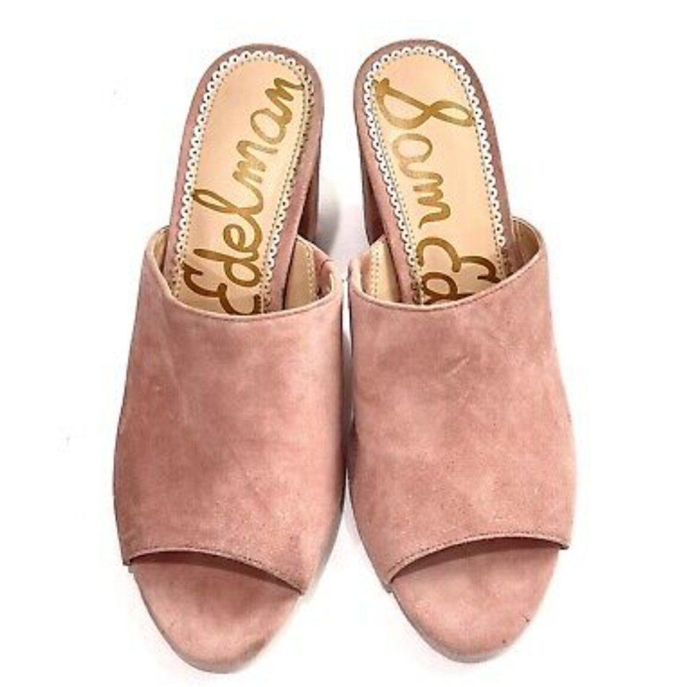 Sam Edelman Orlie Open Toe Mule Heel in Blush Pink, Women's Size 9M